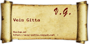 Veis Gitta névjegykártya